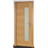 Porta interior vidro 2FC B, revestida a folha faia vaporizada, c/furação, s/verniz, A.2000 x L.700 x E.35 mm