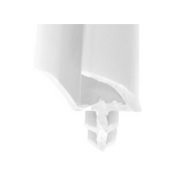 Perfil vedante/batente barra 525 p/portas de madeira, plástico branco, (encaixe E.4 x A.6) x L.13,5 x C.2150 mm