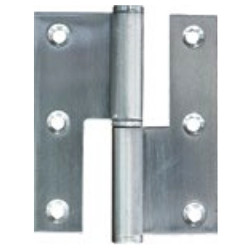 Dobradiça balanço P10 para porta, inox, 3,5", 90 x 75 x 2,5 mm, esquerda