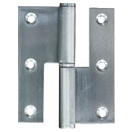 Dobradiça balanço P10 para porta, inox, 3,5", 90 x 75 x 2,5 mm, esquerda