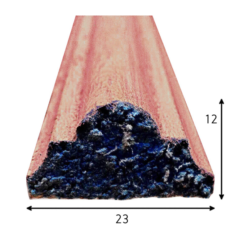 Bite Artimol irugo, madeira de mogno/sapelly, A.12 x L.23 mm