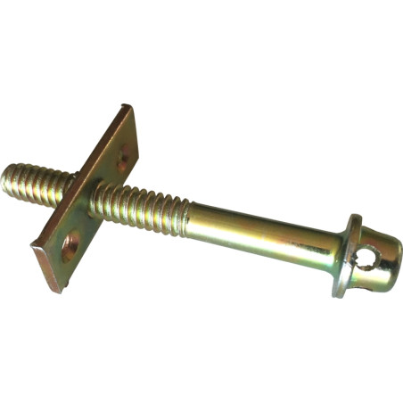 Parafuso de armar para cama em ferro zincado amarelo com 130 mm