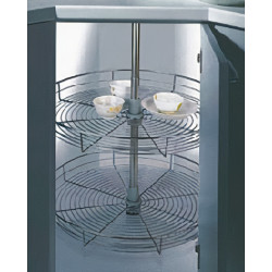 Cesto giratório 4/4 S4-82, arame em ferro cromado, Ø.820 mm