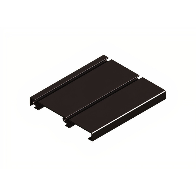 Perfil calha inferior roda macho fina Terra Top Line CBD85-10, p/porta de ro. E.16-19, alum. prata mate, A.10 x L.85 x C.6000 mm