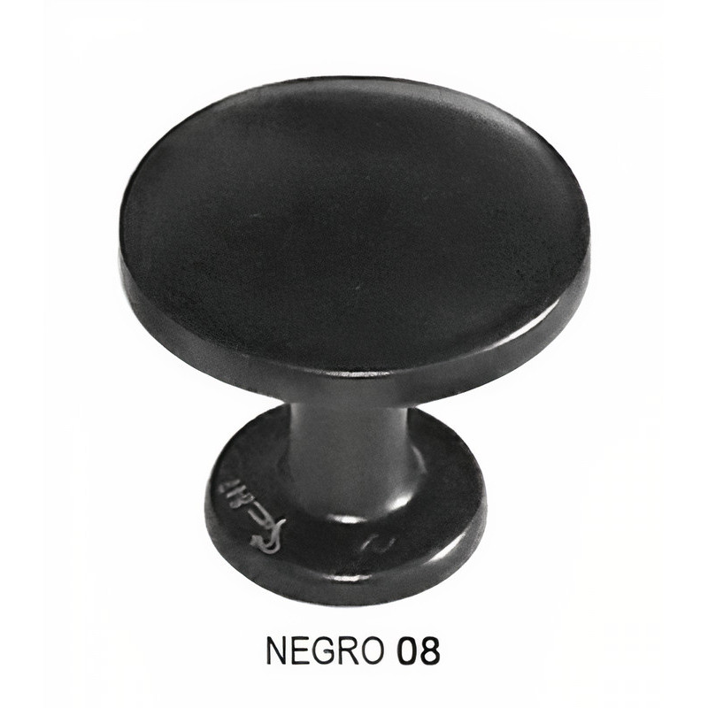 Puxador atual, cogumelo redondo SCH 847.032.08, zamak lacado preto, 1 furo, Ø.32 x A.28 mm