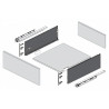Lateral de gaveta c/amortecedor Vision Top Slim/fina Box, silenciosa, extração total, suporta 40 kg, branco, A.185 x C.500 mm