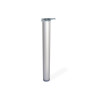 Pé para mesa regulável, alumínio anodizado mate, base metálica, A.710-730 x Ø.80 mm