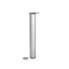 Pé para mesa regulável, alumínio anodizado mate, base metálica, A.710-730 x Ø.80 mm