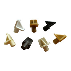 Suporte de prateleira, plástico branco, 8 mm