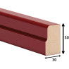 Perfil moldura 5030/P5030, MDF revestido a PVC wenge, A.50 x L.30 x C.3660 mm