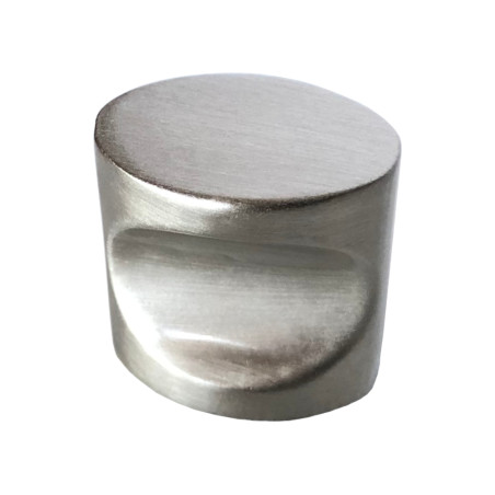 Puxador atual, oval, inox, 1 furo, P.19 x A.11 x C.17 mm