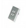 Puxador atual, pingente quadrado Sofima 749, zamak niquelado mate, 1 furo, E.3 x A.19 x 28 x 28 mm