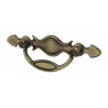 Puxador rústico, espelho c/pingente asa Sofima 163, zamak bronze, C.115 x A.25 mm