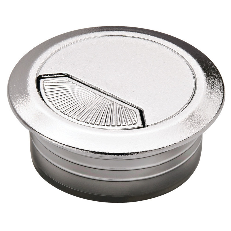 Passa cabos/fios com tampa giratória HAFELE 429.97.240, plástico cromado, A.25 x Ø.80 mm