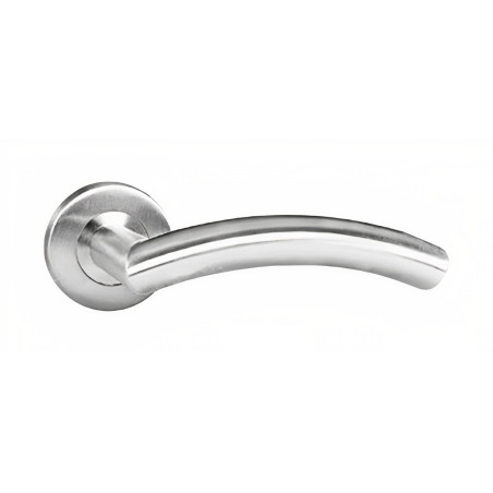 Puxador espelho redondo c/manete curva F705 SS4004, inox, Ø.19 mm