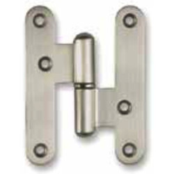 Dobradiça balanço tipo Europeia lisa Sofima 3002 para porta, latão cromado mate, 3,5", A.92,3 x L.39,8 x E.3 mm, direita