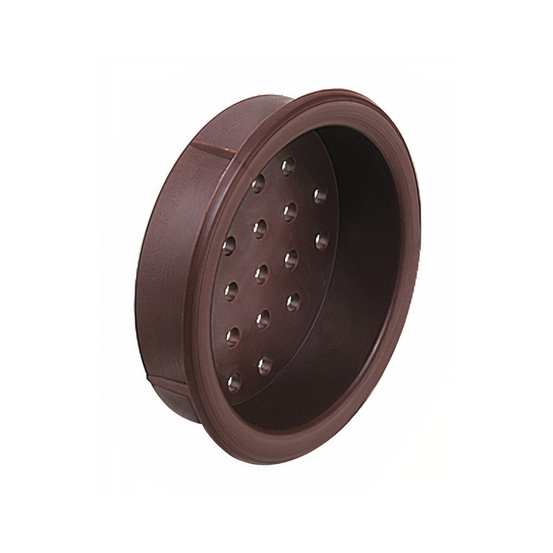 Grelha/respiro de ventilação redonda HAFELE 571.28.104, plástico castanho, P.10 x Ø.39 mm