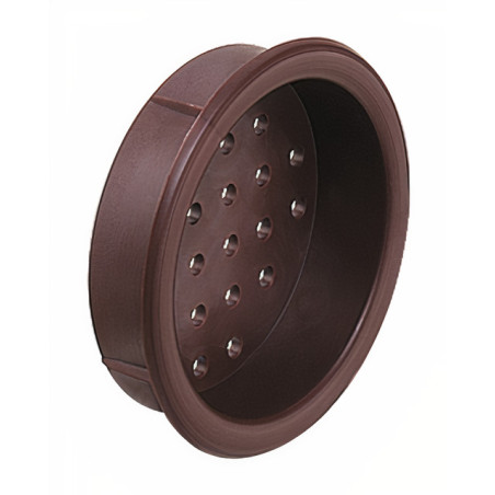 Grelha/respiro de ventilação redonda HAFELE 571.28.104, plástico castanho, P.10 x Ø.39 mm