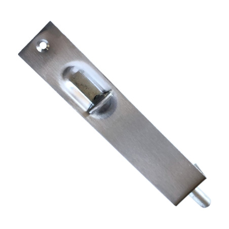 Fecho unha recto 97-4", inox mate, C.104 x L.20 x E.1,3 x Ø.6 mm