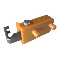 Nivelador Artimol A com buchas Ø.8 x 10, com ajuste de profundidade e altura, plástico branco, direito