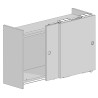 Jogo para porta de correr Saheco SF-S60/6503, para porta exterior, ferro zincado, suporta 60 kg