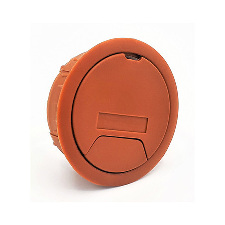 Passa cabos/fios com tampa desmontável 618060000, plástico bege, A.24 x Ø.60 mm