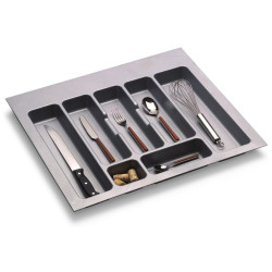 Porta talheres p/gaveta Gollinucci 776, plástico branco, A.43 x L.497-551 x P.390-490, MOD.600 mm