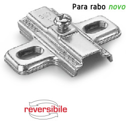 Calço DANCO FB 993/7-4 AR para dobradiça, aço niquelado, furação 32, altura 7 mm