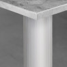 Pé para mesa regulável, alumínio anodizado mate, base metálica, A.710-730 x Ø.80 mm