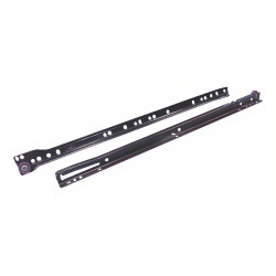 Corrediça de gaveta c/roda de nylon Murano T01A13300, extração parcial c/self close, aço castanho, suporta 25 kg, E.1 x C.300 mm