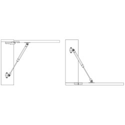 Compasso de elevação a gás 2, força 15 kg