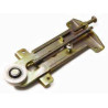 Rolete inferior roda fêmea 10334 F074 para porta de roupeiro, chapa de ferro zincado amarelo, alto 100 mm