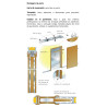 Caixilho SCRIGNO GOLD BASE 25381 p/porta de correr, p/parede alvenaria EXT.105(Pf) x INT.69(Si), L.900 x H.2020 mm