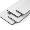 Rodapé REHAU para cozinha, plástico PVC revestido, alumínio escovado, 100 x 4000 mm