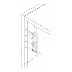 Kit/módulo superior Alvic, melamina cinza, aglomerado estrutura 16 costa 8, A.900 x P.330 x L.500 mm