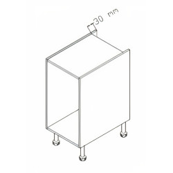 Kit/módulo inferior para forno Alvic, melamina branca, aglomerado estrutura 16 costa 8, A.700 x P.580 x L.600 mm