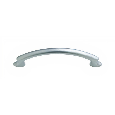 Puxador clássico, asa ponte SM 348, zamak cromado mate, 2 furos distância 96, E.9 x A.29 x C.114 mm