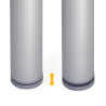 Pé para mesa regulável, alumínio anodizado mate, base metálica, A.710-730 x Ø.80 mm