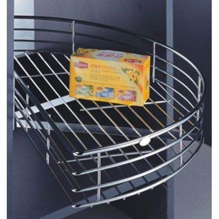 Cesto giratório 2/4 EC267, arame em ferro cromado, Ø.675 mm