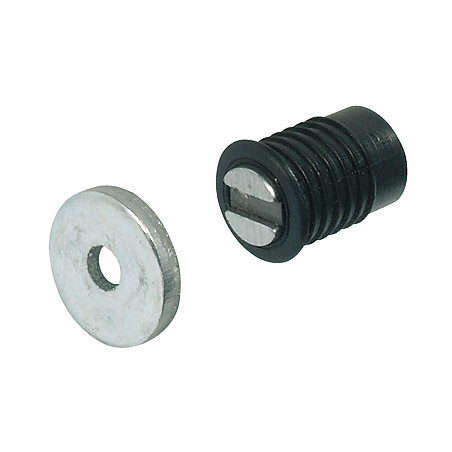 Fecho magnético de embutir HAFELE 246.01.312, preto, 2 kg, A.15, Ø.8 mm