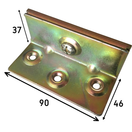 Engate para cama 3012 159 (F83) em ferro zincado amarelo