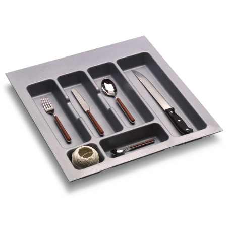 Porta talheres p/gaveta Gollinucci 774, plástico branco, A.43 x L.397-451 x P.390-490, MOD.500 mm