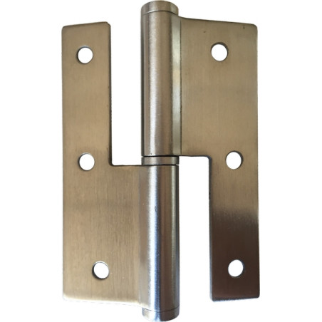 Dobradiça balanço P21 para porta, inox, 3,5", 96 x 64 x 2,5 mm, esquerda
