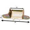 Tranqueiro chasso para travessas de cama C3002 em ferro zincado amarelo com 45 mm