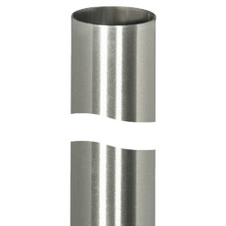 Pé para mesa com rodízio HAFELE, metálico cor aço inox, base zamak, A.1300 x Ø.80 mm