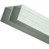 Perfil calha superior 10288, para porta de roupeiro, alumínio bronze, A.40 x C.6000 mm