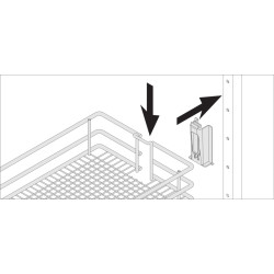 Despenseiro até 120 kg VAUTH-SAGEL VS TAL Larder 2 extracção total c/amortecedor, prateado, A.950-1200 x P.503, MOD.300-600 mm