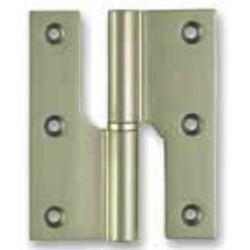 Dobradiça balanço rasa Sofima 302 para porta, latão niquel escovado, 3,5", A.87,5 x L.42 x E.3,5 mm, direita