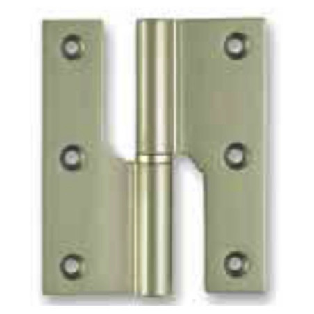 Dobradiça balanço rasa Sofima 300 para porta, latão niquelado mate, 2,5", A.62,5 x L.32 x E.2,8 mm, esquerda