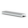 Puxador atual, barra rectangular cunha SCH 708.100.04, alumínio cromado brilho, 2 furos distância 64, C.100 x A.9 x L.22 mm